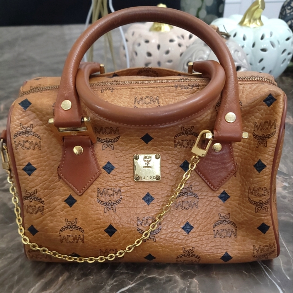 MCM Authentic MINI BOSTON BAG